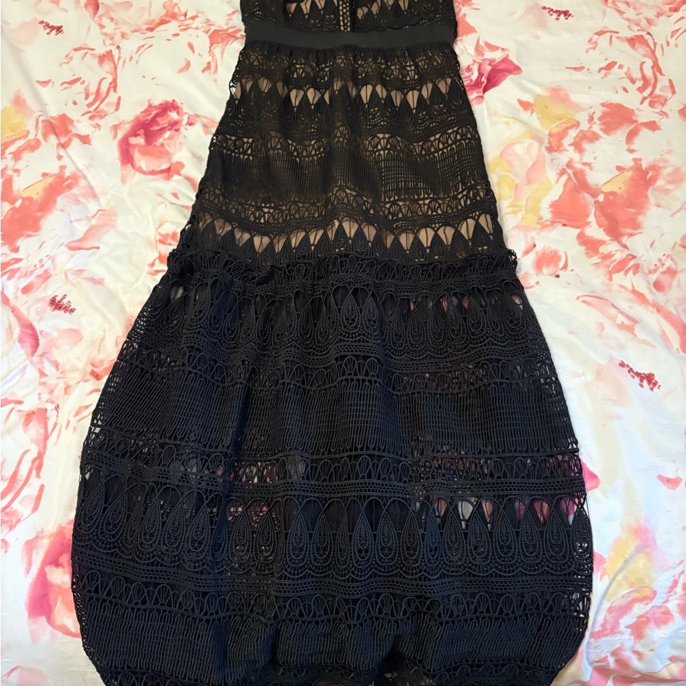 Self-portrait Chic Black Lace Dress-